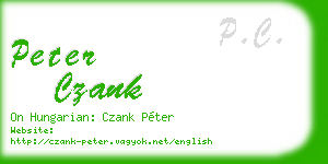 peter czank business card